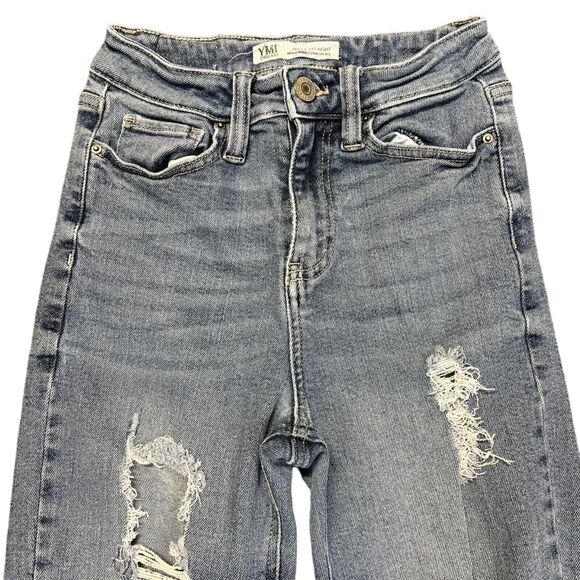 YMI Womens Denim Blue Jeans Hi Rise Dream Fit Straight Leg Ankle Length 3 26 - Picture 2 of 10